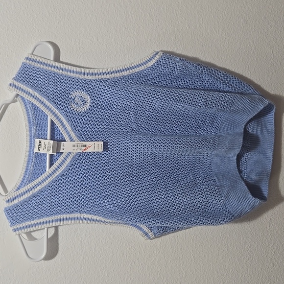 Fendi Tops - PINK Blue Knit Sleeveless Top Vest/top
